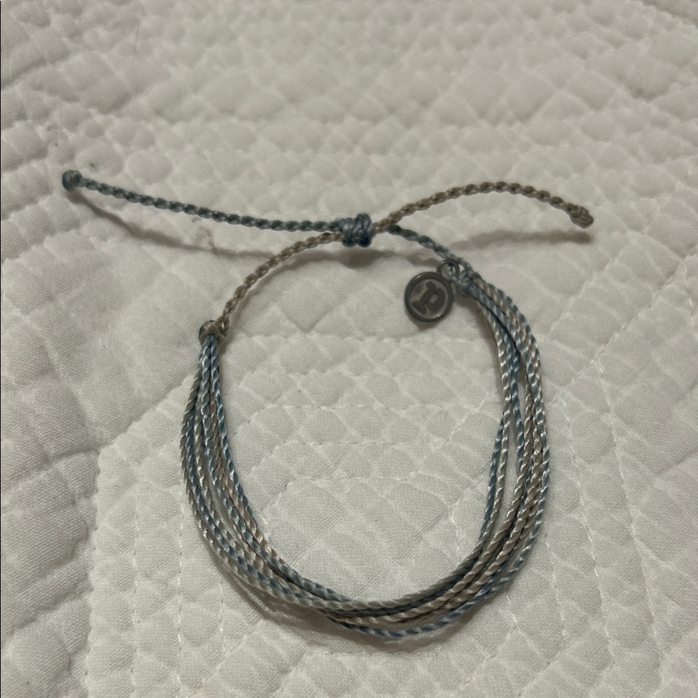 Pura Vida Blue and Gray Braided Bracelet